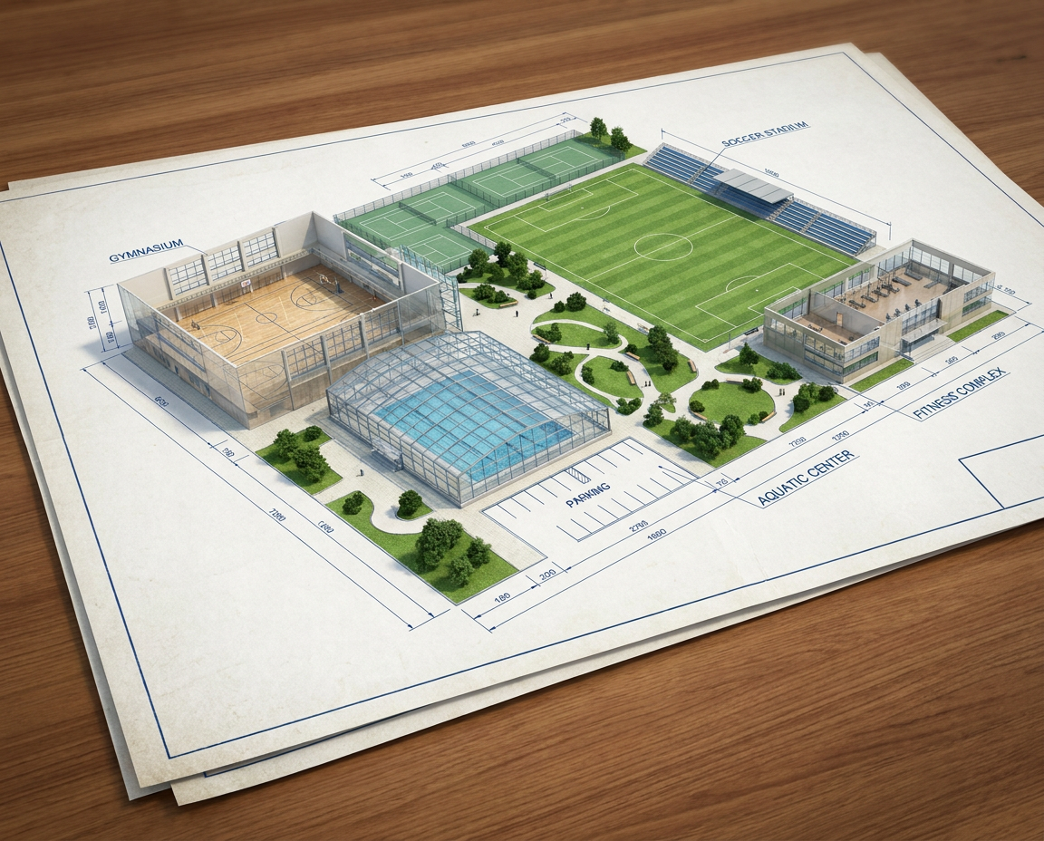 Esboço Centro Esportivo